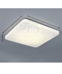 Reality Plafoniera Quadrata Led Mandria - Cerchi - 24W 2500lm L.41cm
