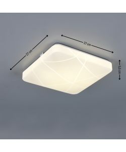 Reality Plafoniera Quadrata Led Mandria - Linee - 16W 1600lm L.27cm