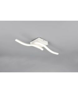 Plafoniera LED Plafoniera 2 Bacchette Ondulate 56 cm Bianco Moderno