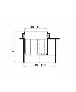 Bampi Raccordo aumento corto PP DN 50/110 grigio per scarichi 90 mm