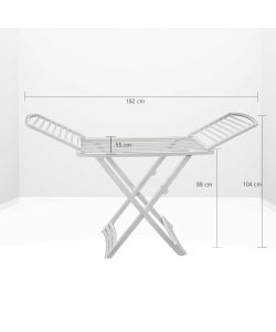Vileda Stendibiancheria Solar in Resina da Esterno con Ruote 182 cm