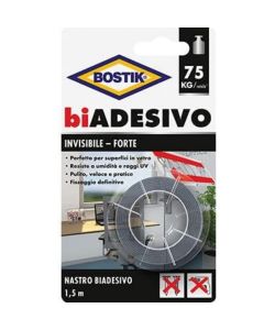 Bostik Nastro Biadesivo Invisibile Forte per Interni -1,5 m
