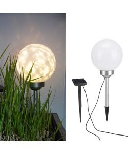 HI Lampada a Sfera Solare a LED da Giardino Rotante 20 cm