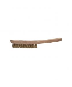 Spazzola metallica setole ottone 4 ranghi