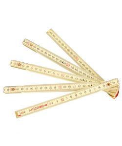 Doppiometro Pieghevole In Legno 2 Mt