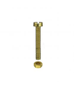 Viti per metallo testa cilindrica ottone M4 x 10 - 20 pz.