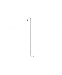 Gancio a 'S' grande zincato 820 x 63 x 60 mm.