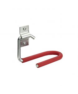 Gancio a parete per sci, zincato, rivestito plastica 30 x 70 x 62 x 130 mm.