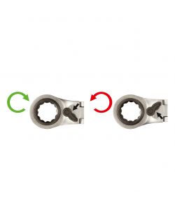 Set 2 chiavi a cricchetto testa snodata
