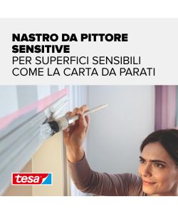 Tesa Nastro Adesivo Sensitive Rosa per Mascherature - 25m x 25mm