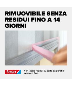 Tesa Nastro Adesivo Sensitive Rosa per Mascherature - 25m x 25mm