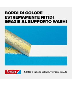 Tesa Nastro Mascheratura Professionale Washi Giallo 25 m x 25 mm