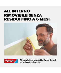 Tesa Nastro Mascheratura Professionale Washi Giallo 25 m x 25 mm