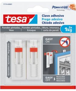Chiodi adesivi regolabili per muro 2 pezzi tenuta fino a 1 kg