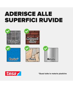 Tesa Nastro Biadesivo Esterni 5 m x 19 mm Trasparente Resistente UV e Acqua