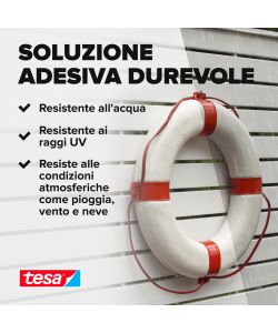 Tesa Nastro Biadesivo Esterni 5 m x 19 mm Trasparente Resistente UV e Acqua