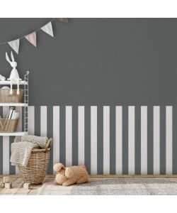 Topchic Carta da Parati Stripes Grigio Scuro e Bianco