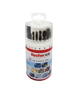 Fischer Set Punte Professionali 18 Pezzi 3-10mm per Trapano Acciaio