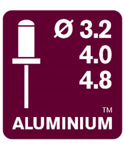Rapid Kit Rivettatrice Manuale RP10 Ergonomica - 100 Rivetti Alluminio