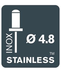 Rapid Rivetti Acciaio Inox 4,8x18 mm con Punta Trapano - 50 Pezzi