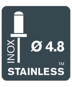 Rapid Rivetti Acciaio Inox 4,8x18 mm con Punta Trapano - 50 Pezzi