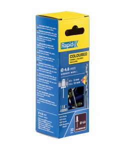 Rapid Rivetti Alluminio Colorati con Punta Trapano 4,8x16 mm - 32 pz