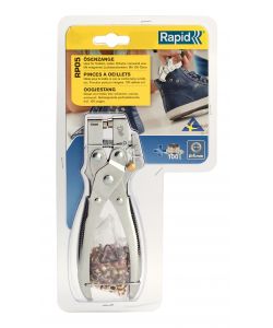 Rapid Pinza Occhiellatrice 2-in-1 d.4 mm con 100 Occhielli Inclusi