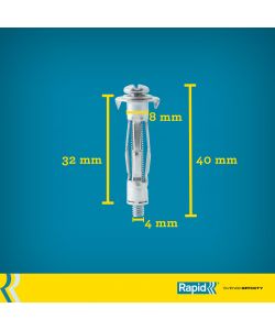 Rapid 10 Tasselli Espansione M8x32 per Cartongesso - per Parete 3-13mm