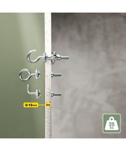 Rapid 12 Tasselli ad Espansione M8x32 Fissaggi Cartongesso - con Ganci