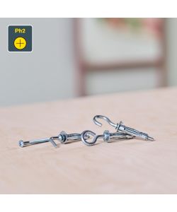 Rapid 12 Tasselli ad Espansione M8x32 Fissaggi Cartongesso - con Ganci