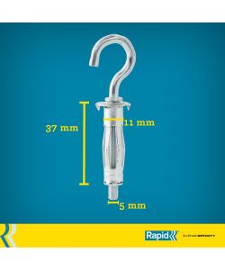 Rapid Tassello a Espansione per Cartongesso con Ganci M11x37 - 12pz