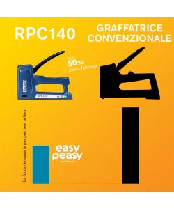 Rapid Graffatrice Manuale RPC140 Blu per Fissaggio Materiali 161x37 mm