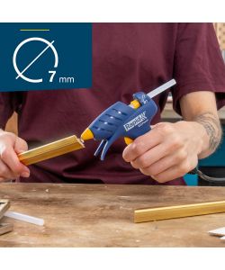 Rapid Pistola per Colla a Caldo Senza Fili Blu 7mm Riscaldamento 5 Minuti