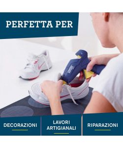 Rapid Pistola per Colla a Caldo EG212 Blu 12mm Ergonomica e Regolabile