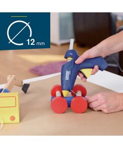 Rapid Pistola per Colla a Caldo EG212 Blu 12mm Ergonomica e Regolabile