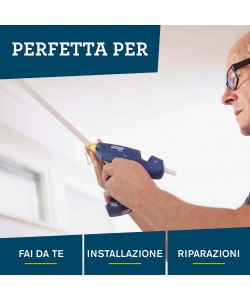 Rapid Pistola Colla a Caldo Senza Fili CG270 Blu 350g/h 12mm Ergonomica
