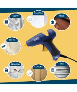 Rapid Pistola Colla a Caldo Senza Fili CG270 Blu 350g/h 12mm Ergonomica