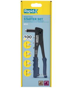 Rapid Rivettatrice Manuale RP10 con 100 Rivetti in Alluminio Blu