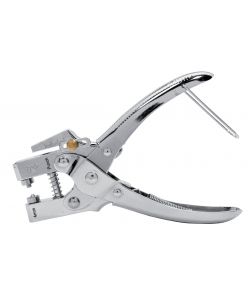 Rapid Pinza Occhiellatrice con Perforatore Integrato Argento - 105 Occhielli 4 mm per Pelle e Tessut