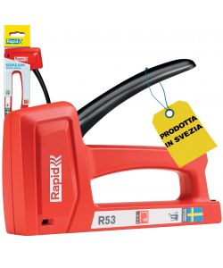 Rapid Graffatrice Manuale R53 Ergonomica Rosso 117x32 mm per Tessuti