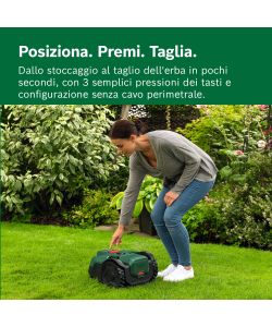 Bosch Robot Rasaerba VISIMOW18V-100 Senza Filo Perimetrale 100 m�  Larghezza taglio 16 cm