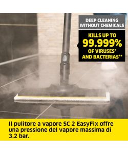 Karcher pulitore a vapore SC 2 EasyFix bianco 75 m² - 1500 W