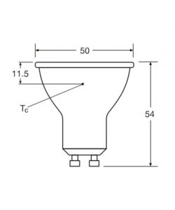 Faretto da incasso LED Osram PAR16 230V 6,9W Bianco Caldo 575lm GU10