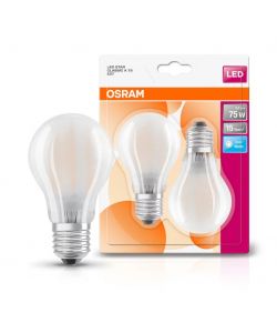 Lampadina LED Osram E27 Pera Filamento Ghiaccio 7.5W 1055lm - 840 Bianco Freddo