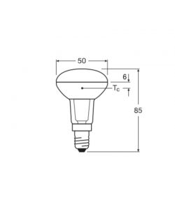 Lampadina LED Osram Star Classic Riflettore Spot E14 R50 2.6W 210lm 40D - 827 Bianco Molto Caldo