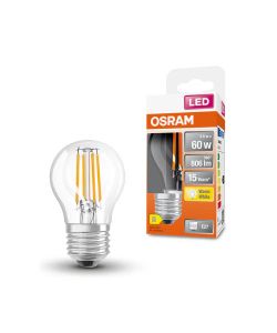 Lampadina LED Osram Star Classic P60 filamento luce calda E27