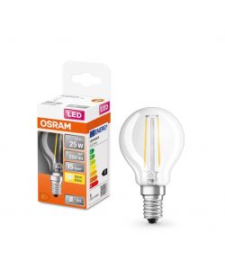Lampadina LED Osram Star Classic P25 Filament 2.5W 827 Clear E14