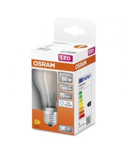 Lampadina Classic LED Osram E27 Pera Filamento Ghiaccio 6,5W 806lm
