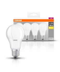 Ledvance Lampadina Led E27 60W 2700K Goccia Satinata - 4 pezzi
