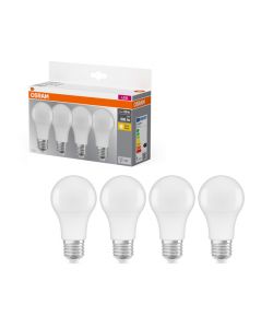 Ledvance Lampadina Led E27 60W 2700K Goccia Satinata - 4 pezzi